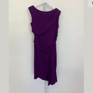 DIANE VON FURSTENBERG PURPLE SILK DRESS SIZE 6